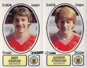 Cromo Andy Harrow / Gordon Strachan - UK Football 1981-1982 - Panini