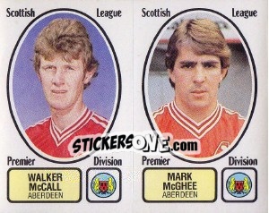 Sticker Walker McCall / Mark McGhee - UK Football 1981-1982 - Panini
