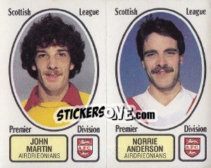 Sticker John Martin / Norrie Anderson - UK Football 1981-1982 - Panini