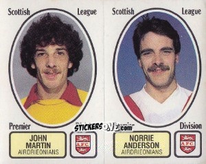 Sticker John Martin / Norrie Anderson - UK Football 1981-1982 n. 425 - Panini