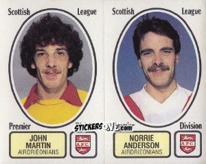 Cromo John Martin / Norrie Anderson - UK Football 1981-1982 - Panini