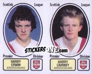 Sticker Harry Erwin / Harry Cairney - UK Football 1981-1982 - Panini