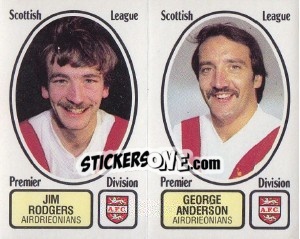 Figurina Jim Rodgers / George Anderson - UK Football 1981-1982 - Panini