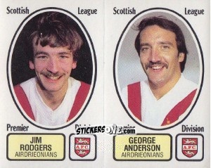 Sticker Jim Rodgers / George Anderson - UK Football 1981-1982 n. 427 - Panini