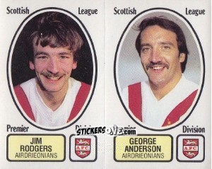 Sticker Jim Rodgers / George Anderson - UK Football 1981-1982 - Panini