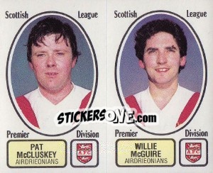 Cromo Pat McCluskey / Willie McGuire - UK Football 1981-1982 - Panini