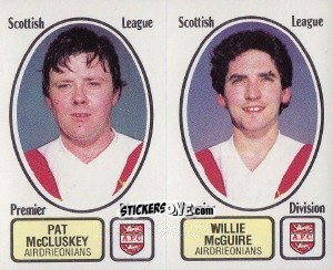 Cromo Pat McCluskey / Willie McGuire - UK Football 1981-1982 - Panini