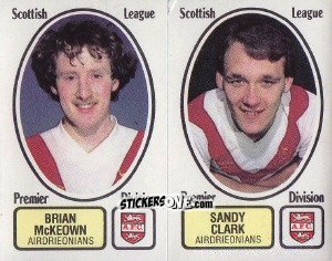 Cromo Brian McKeown / Sandy Clark - UK Football 1981-1982 n. 430 - Panini