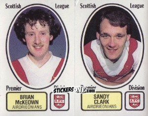 Figurina Brian McKeown / Sandy Clark - UK Football 1981-1982 - Panini