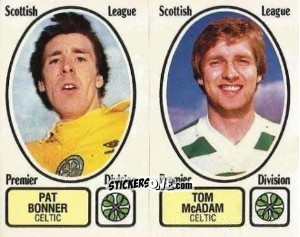 Figurina Paddy Bonner / Tom McAdam - UK Football 1981-1982 - Panini