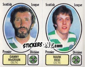 Cromo Danny McGrain / Mark Reid - UK Football 1981-1982 - Panini