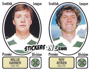 Cromo Willie Garner / Roy Aitken - UK Football 1981-1982 - Panini