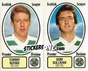 Sticker Tommy Burns / Dom Sullivan - UK Football 1981-1982 - Panini