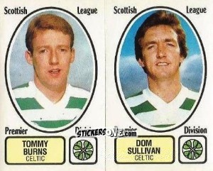 Sticker Tommy Burns / Dom Sullivan - UK Football 1981-1982 n. 437 - Panini