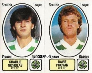 Sticker Charlie Nicholas / Danny Provan - UK Football 1981-1982 n. 438 - Panini