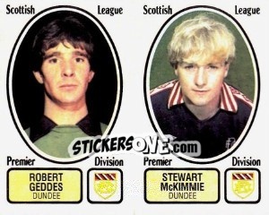 Sticker Robert Geddes / Stewart McKimmie - UK Football 1981-1982 - Panini