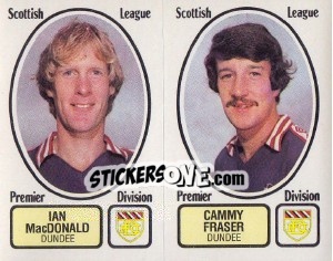 Sticker Ian MacDonald / Cammy Fraser - UK Football 1981-1982 - Panini