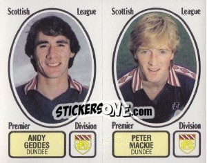 Sticker Andy Geddes / Peter Mackie - UK Football 1981-1982 - Panini