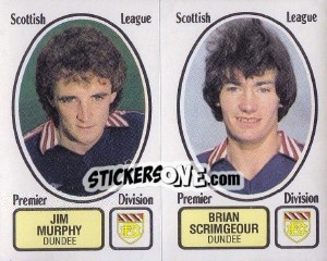 Figurina Jim Murphy / Brian Scrimgeour - UK Football 1981-1982 - Panini