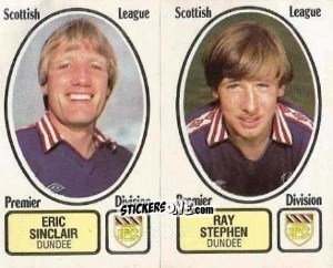 Sticker Eric Sinclair / Ray Stephen - UK Football 1981-1982 - Panini