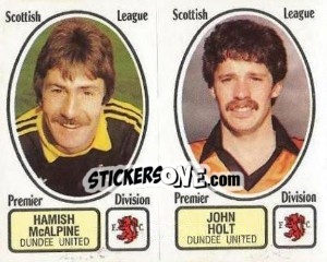 Sticker Hamish McAlpine / John Holt - UK Football 1981-1982 - Panini