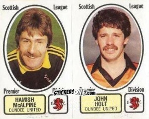 Sticker Hamish McAlpine / John Holt - UK Football 1981-1982 n. 452 - Panini