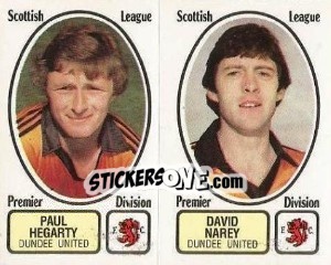 Cromo Paul Hegarty / David Narey - UK Football 1981-1982 - Panini