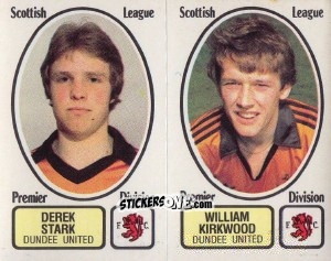 Sticker Derek Stark / William Kirkwood - UK Football 1981-1982 n. 454 - Panini