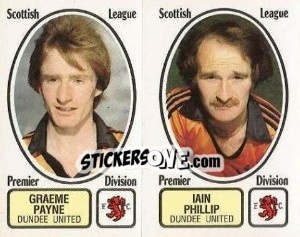 Figurina Graeme Payne / Iain Phillip - UK Football 1981-1982 - Panini