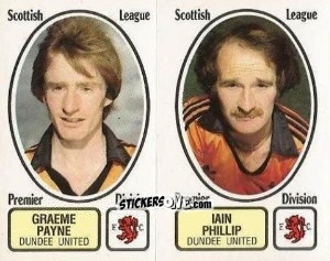 Cromo Graeme Payne / Iain Phillip - UK Football 1981-1982 - Panini