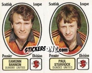Figurina Eamonn Bannon / Paul Sturrock - UK Football 1981-1982 - Panini