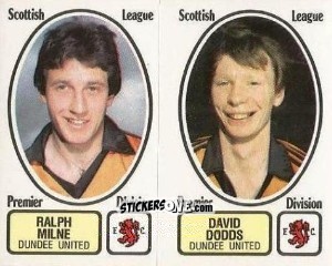 Sticker Ralph Milne / David Dodds - UK Football 1981-1982 n. 457 - Panini