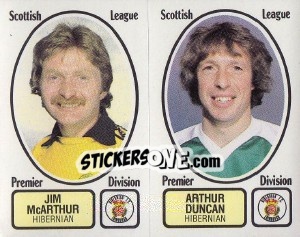 Sticker Jim McArthur / Arthur Duncan - UK Football 1981-1982 - Panini