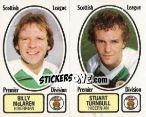 Sticker Billy McLaren / Stuart Tumbull - UK Football 1981-1982 - Panini