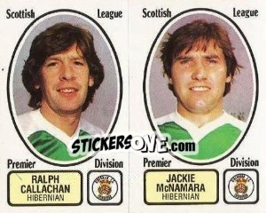 Sticker Ralph Callachan / Jackie McNamara - UK Football 1981-1982 - Panini
