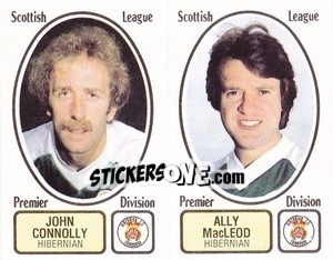 Sticker John Connolly / Ally MacLeod - UK Football 1981-1982 - Panini
