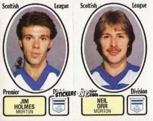 Figurina Jim Holmes / Neil Orr - UK Football 1981-1982 - Panini