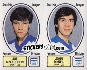 Figurina Joe McLaughlin / John McNeil - UK Football 1981-1982 - Panini