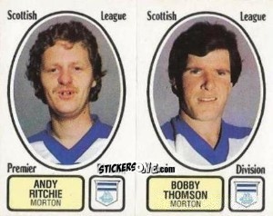 Sticker Andy Ritchie / Bobby Thomson - UK Football 1981-1982 - Panini