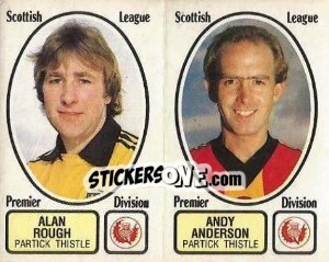 Sticker Alan Rough / Andy Anderson - UK Football 1981-1982 - Panini