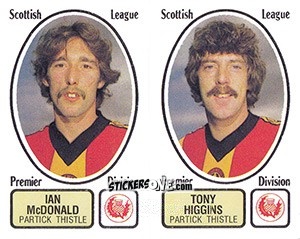 Sticker Ian McDonald / Tony Higgins - UK Football 1981-1982 n. 482 - Panini