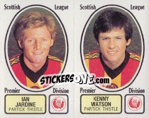 Figurina Ian Jardine / Kenny Watson - UK Football 1981-1982 - Panini