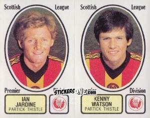 Cromo Ian Jardine / Kenny Watson - UK Football 1981-1982 - Panini