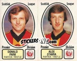 Sticker Donald Park / Alex O'Hara - UK Football 1981-1982 - Panini