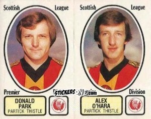 Sticker Donald Park / Alex O'Hara - UK Football 1981-1982 - Panini