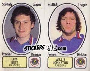 Figurina Jim Bett / Willie Johnston - UK Football 1981-1982 - Panini