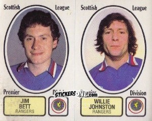 Sticker Jim Bett / Willie Johnston - UK Football 1981-1982 - Panini