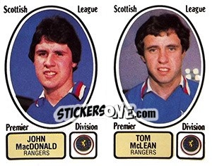 Cromo John MacDonald / Tom McLean - UK Football 1981-1982 - Panini