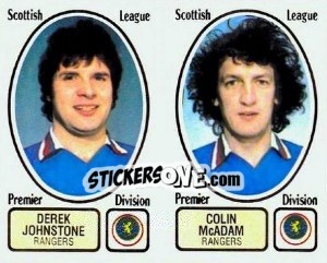 Sticker Derek Johnstone / Colin McAdam - UK Football 1981-1982 - Panini