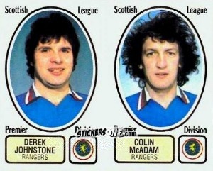 Sticker Derek Johnstone / Colin McAdam - UK Football 1981-1982 - Panini